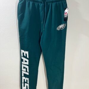 Philadelphia Eagles NFL Team Apparel Green Joggers Size Large